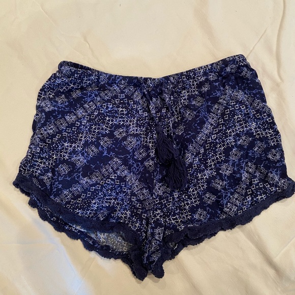 Pants - Blue flowy shorts